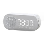 Z7 Altifalante Digital Bluetooth 5.0 Relógio Despertador Espelho Multifuncional Rádio FM, Z7 (Preto), Z7 (Branco), Z7 (Rosa)