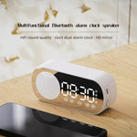 Z7 Altifalante Digital Bluetooth 5.0 Relógio Despertador Espelho Multifuncional Rádio FM, Z7 (Preto), Z7 (Branco), Z7 (Rosa)