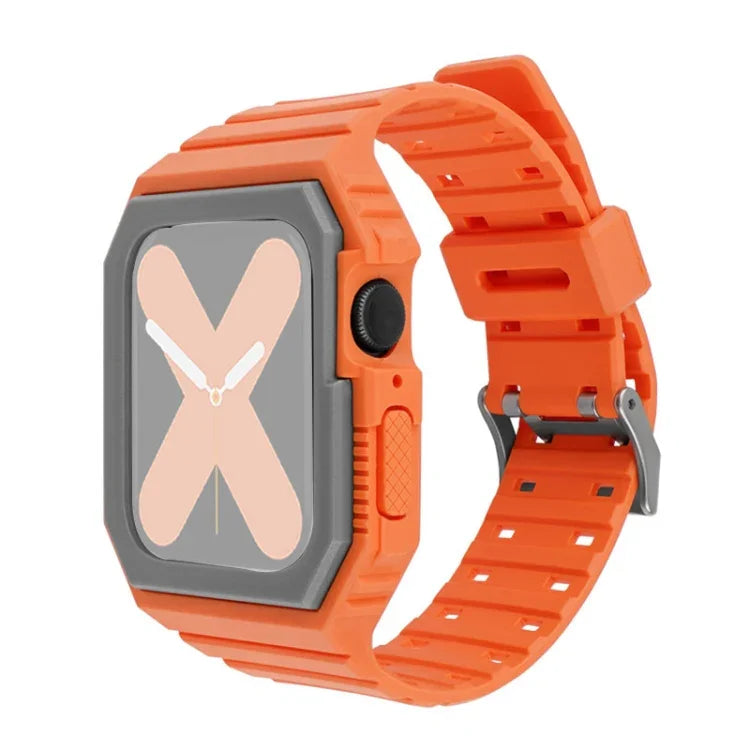 Correia de Silicone com Capa Para Apple Watch Series, 7 41mm / 6&SE&5&4 40mm / 3&2&1 38mm, 7 45mm / 6&SE&5&4 44mm / 3&2&1 42mm