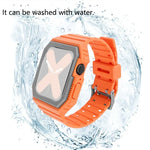 Correia de Silicone com Capa Para Apple Watch Series, 7 41mm / 6&SE&5&4 40mm / 3&2&1 38mm, 7 45mm / 6&SE&5&4 44mm / 3&2&1 42mm
