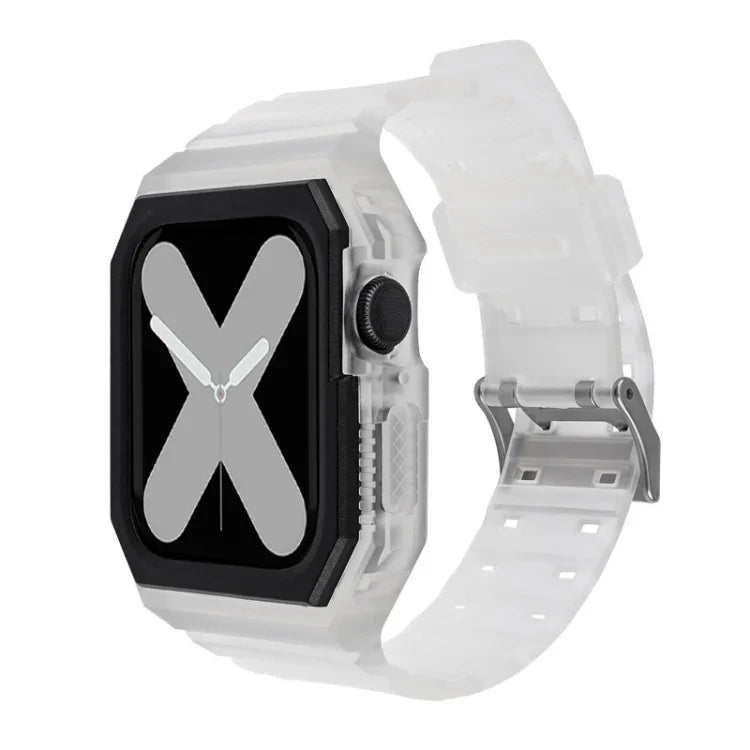 Correia de Silicone com Capa Para Apple Watch Series, 7 41mm / 6&SE&5&4 40mm / 3&2&1 38mm, 7 45mm / 6&SE&5&4 44mm / 3&2&1 42mm