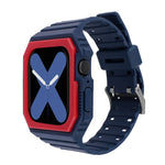 Correia de Silicone com Capa Para Apple Watch Series, 7 41mm / 6&SE&5&4 40mm / 3&2&1 38mm, 7 45mm / 6&SE&5&4 44mm / 3&2&1 42mm