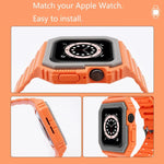 Correia de Silicone com Capa Para Apple Watch Series, 7 41mm / 6&SE&5&4 40mm / 3&2&1 38mm, 7 45mm / 6&SE&5&4 44mm / 3&2&1 42mm