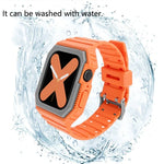 Correia de Silicone com Capa Para Apple Watch Series, 7 41mm / 6&SE&5&4 40mm / 3&2&1 38mm, 7 45mm / 6&SE&5&4 44mm / 3&2&1 42mm