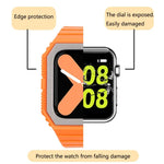 Correia de Silicone com Capa Para Apple Watch Series, 7 41mm / 6&SE&5&4 40mm / 3&2&1 38mm, 7 45mm / 6&SE&5&4 44mm / 3&2&1 42mm