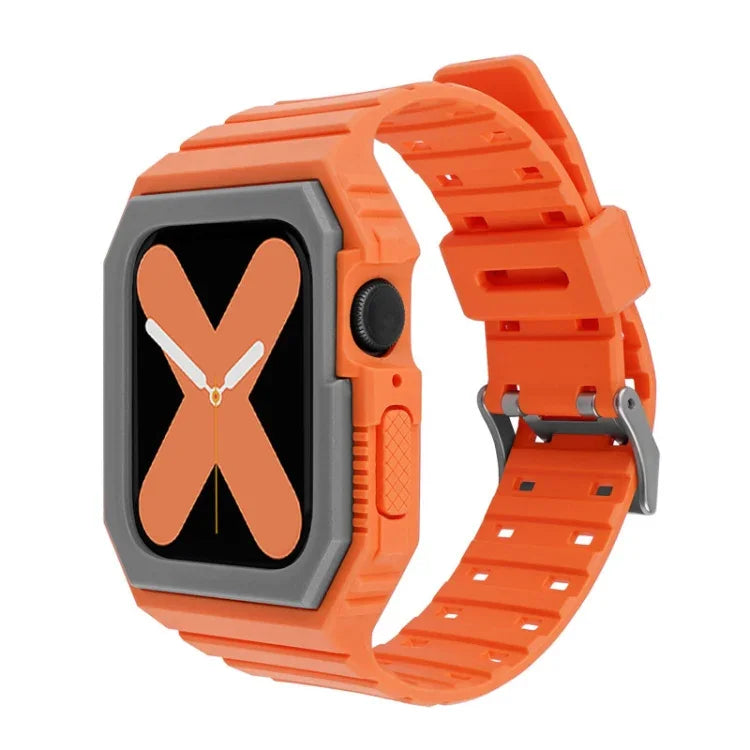 Correia de Silicone com Capa Para Apple Watch Series, 7 41mm / 6&SE&5&4 40mm / 3&2&1 38mm, 7 45mm / 6&SE&5&4 44mm / 3&2&1 42mm