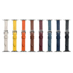 Correia de Relógio em Pele Microfibra com Fivela de Pino para Apple Watch Series, 7 41mm / 6&SE&5&4 40mm / 3&2&1 38mm, 7 45mm / 6&SE&5&4 44mm / 3&2&1 42mm