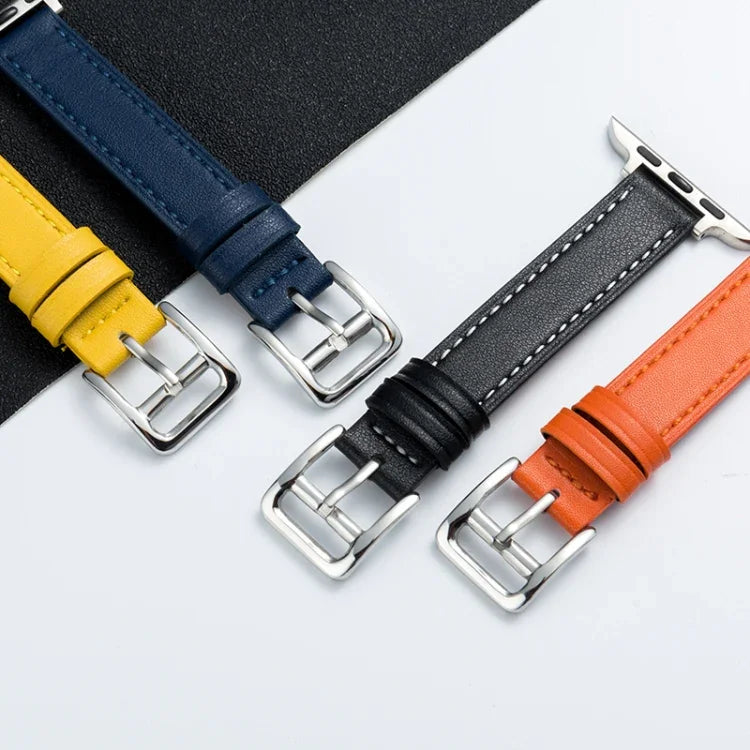 Correia de Relógio em Pele Microfibra com Fivela de Pino para Apple Watch Series, 7 41mm / 6&SE&5&4 40mm / 3&2&1 38mm, 7 45mm / 6&SE&5&4 44mm / 3&2&1 42mm