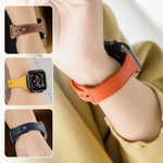 Microfiber Leather Watch Strap For Apple Watch Series, 7 41mm / 6&SE&5&4 40mm / 3&2&1 38mm, 7 45mm / 6&SE&5&4 44mm / 3&2&1 42mm