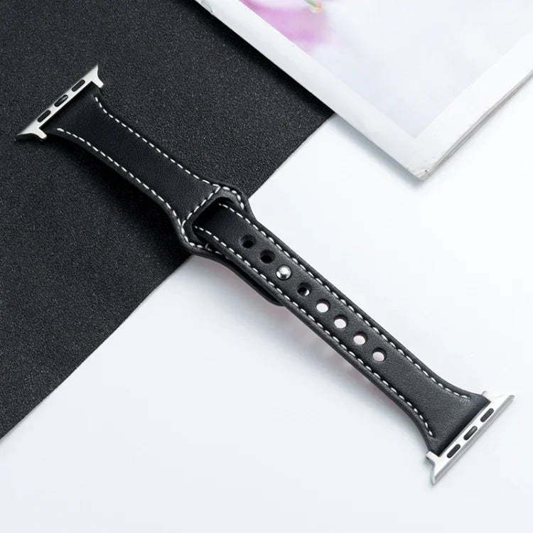 Microfiber Leather Watch Strap For Apple Watch Series, 7 41mm / 6&SE&5&4 40mm / 3&2&1 38mm, 7 45mm / 6&SE&5&4 44mm / 3&2&1 42mm