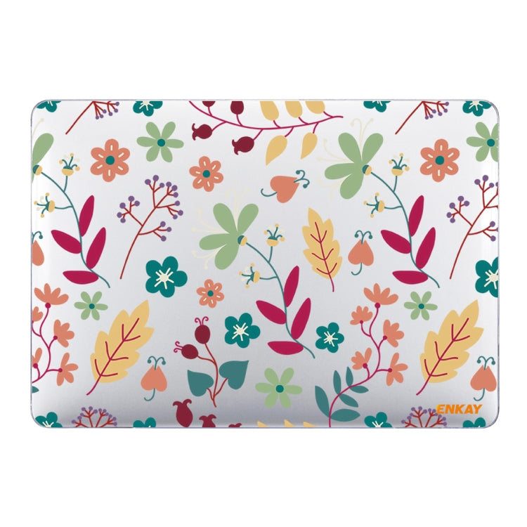 ENKAY Capa Protetora Cristal com Padrão da Série Flores para Portátil MacBook Air 13,3 polegadas A1932 / A2179 / A2337, Para MacBook Air 13,3 polegadas A1932 / A2179 / A2337