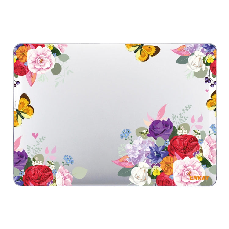 ENKAY Capa Protetora Cristal com Padrão da Série Flores para Portátil MacBook Air 13,3 polegadas A1932 / A2179 / A2337, Para MacBook Air 13,3 polegadas A1932 / A2179 / A2337