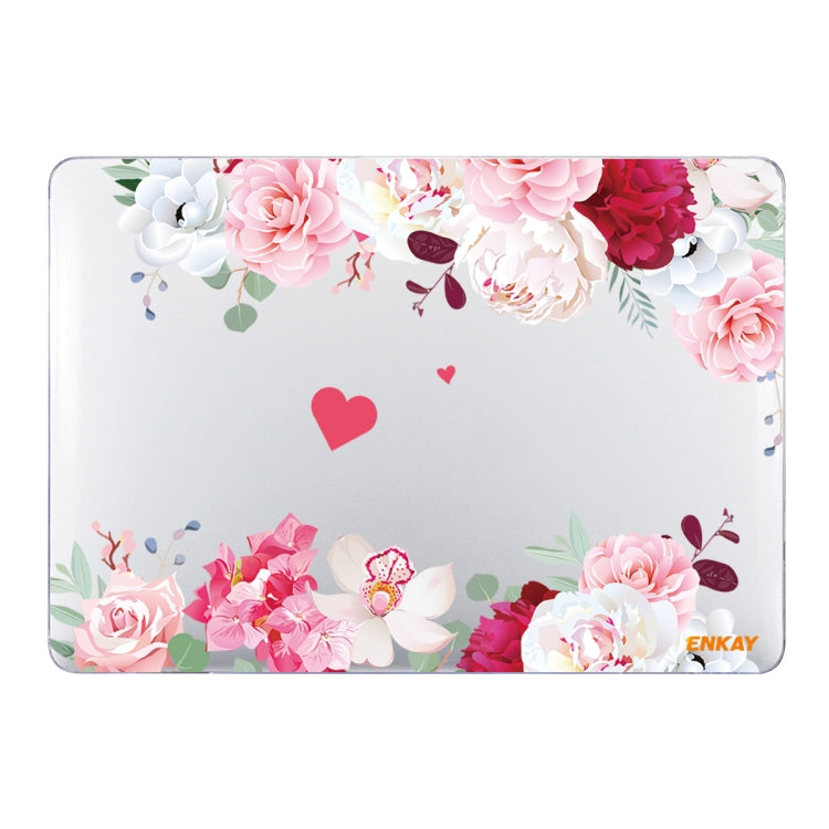 ENKAY Capa Protetora Cristal com Padrão da Série Flores para Portátil MacBook Air 13,3 polegadas A1932 / A2179 / A2337, Para MacBook Air 13,3 polegadas A1932 / A2179 / A2337
