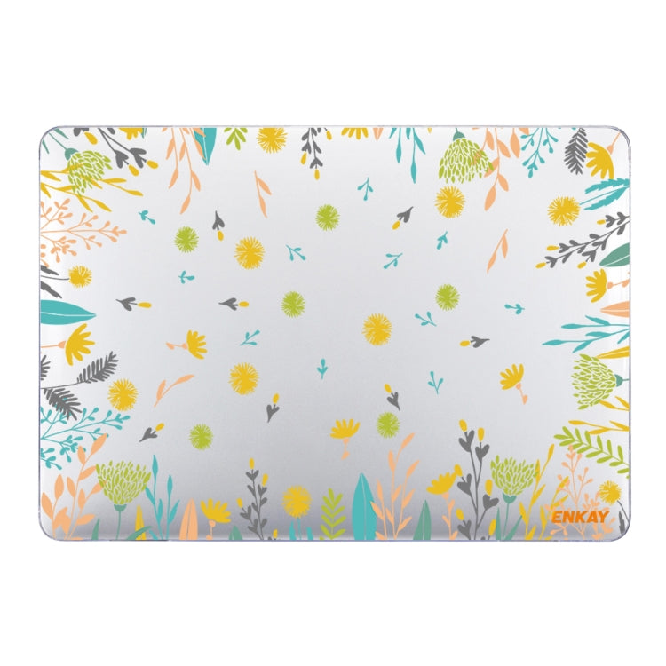 ENKAY Capa Protetora Cristal com Padrão da Série Flores para Portátil MacBook Air 13,3 polegadas A1932 / A2179 / A2337, Para MacBook Air 13,3 polegadas A1932 / A2179 / A2337