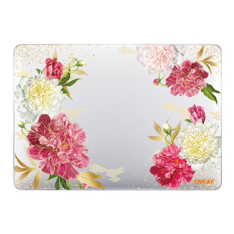 ENKAY Capa Protetora Cristal com Padrão da Série Flores para Portátil MacBook Air 13,3 polegadas A1932 / A2179 / A2337, Para MacBook Air 13,3 polegadas A1932 / A2179 / A2337