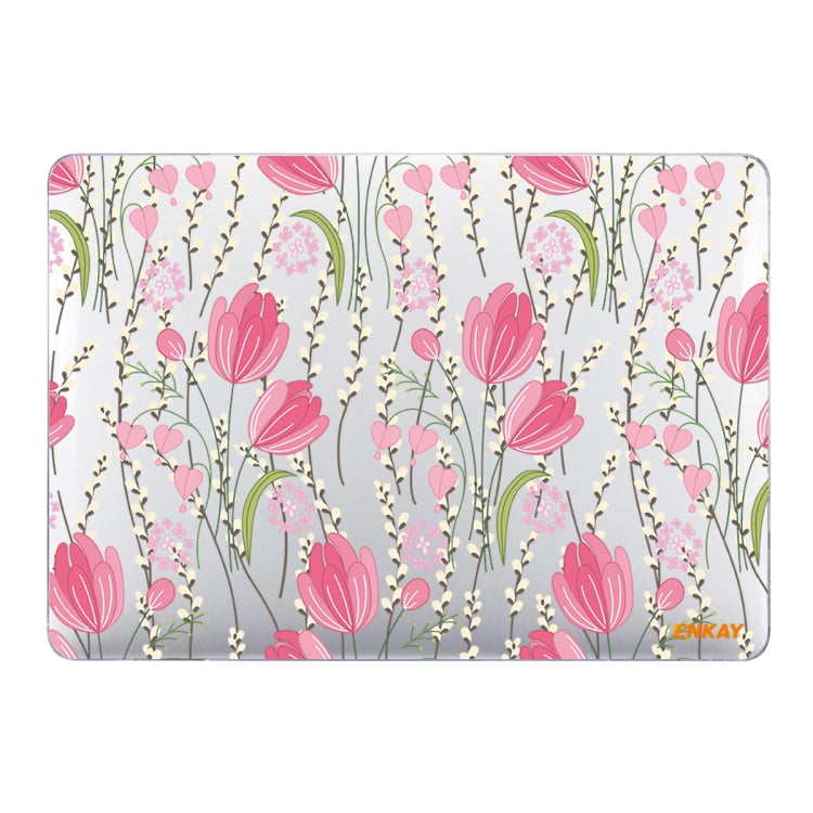 ENKAY Capa Protetora Cristal com Padrão da Série Flores para Portátil MacBook Air 13,3 polegadas A1932 / A2179 / A2337, Para MacBook Air 13,3 polegadas A1932 / A2179 / A2337