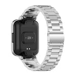 2 in 1 Three-bead Metal Strap with Watch Frame, For Xiaomi Redmi Watch 2, For Xiaomi Redmi Watch2 Lite International Version