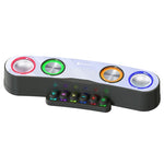 Newrixing NR555 Altifalante Gaming Bluetooth de Secretária com LED Colorido, Suporta TF & FM