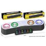 Newrixing NR555 Altifalante Gaming Bluetooth de Secretária com LED Colorido, Suporta TF & FM