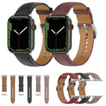 Top Layer Cowhide Sewing Watch Strap For Apple Watch Series, 7 41mm / 6&SE&5&4 40mm / 3&2&1 38mm 20mm, 7 45mm / 6&SE&5&4 44mm / 3&2&1 42mm 22mm, 7 41mm / 6&SE&5&4 40mm / 3&2&1 38mm 22mm, 7 45mm / 6&SE&5&4 44mm / 3&2&1 42mm 20mm