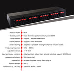 Amplificador de Potência 100W Caixa Distribuidora Comutadora 1 Entrada 8 Saídas para Altifalantes