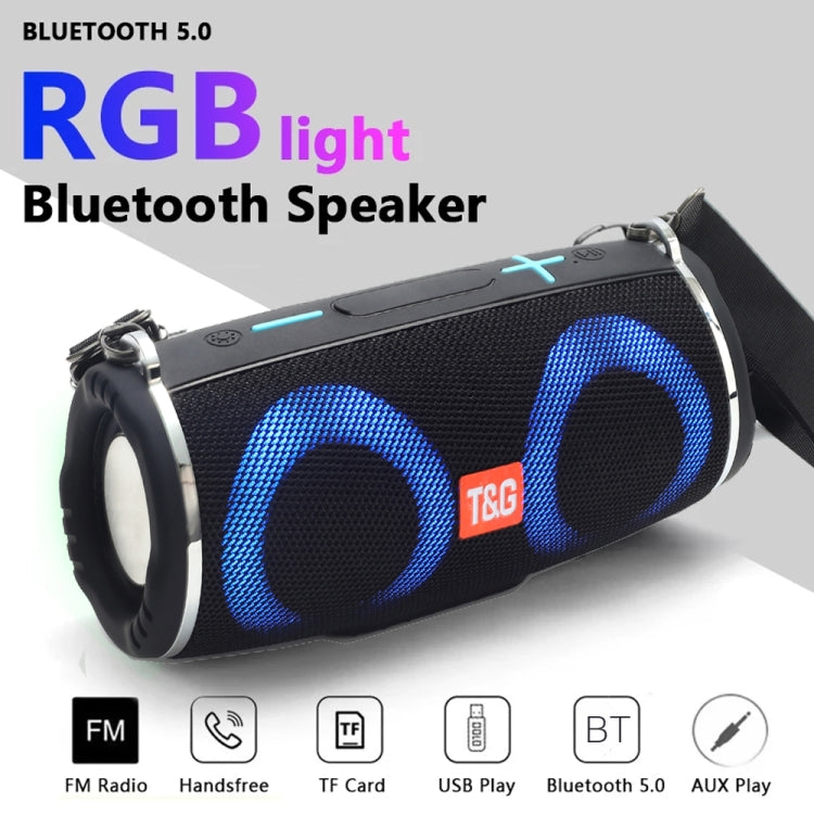T&G TG642 Altifalante Bluetooth Portátil à Prova de Água com Luz RGB Suporta FM / Cartão TF, TG642