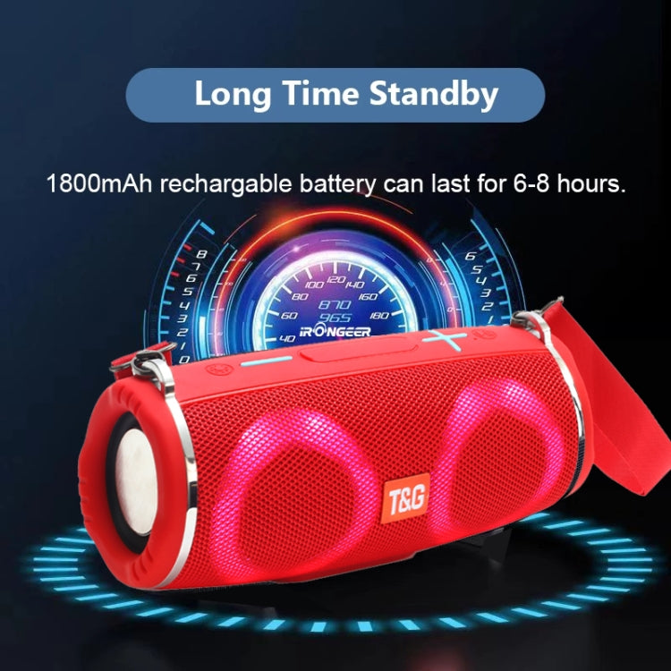 T&G TG642 Altifalante Bluetooth Portátil à Prova de Água com Luz RGB Suporta FM / Cartão TF, TG642