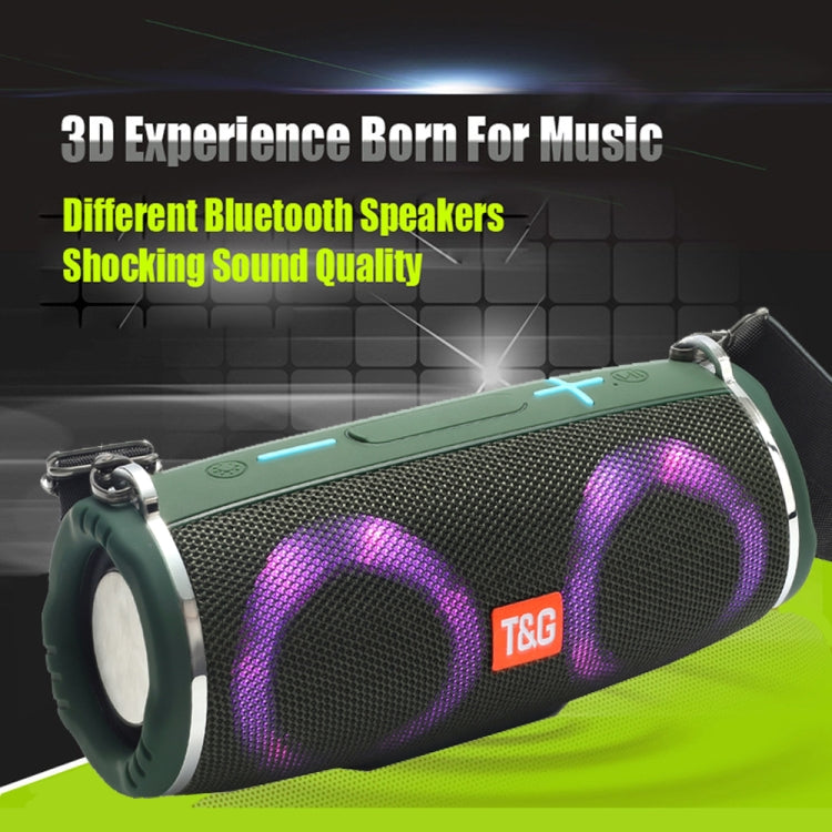 T&G TG642 Altifalante Bluetooth Portátil à Prova de Água com Luz RGB Suporta FM / Cartão TF, TG642
