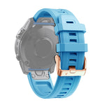 20mm Rose Gold Buckle Silicone Strap, For Garmin Fenix 7S, For Garmin Fenix 6S, For Garmin Fenix 6S Pro, For Garmin Fenix 5S, For Garmin Fenix 5S Plus