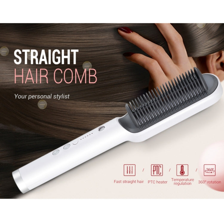 K-SKIN KD380 Alisador de Cabelo Elétrico Escova Modeladora de Cabelo Liso PTC Cerâmica, Ficha UK, Preto, Ficha UK, Branco, Ficha UE, Preto, Ficha UE, Branco