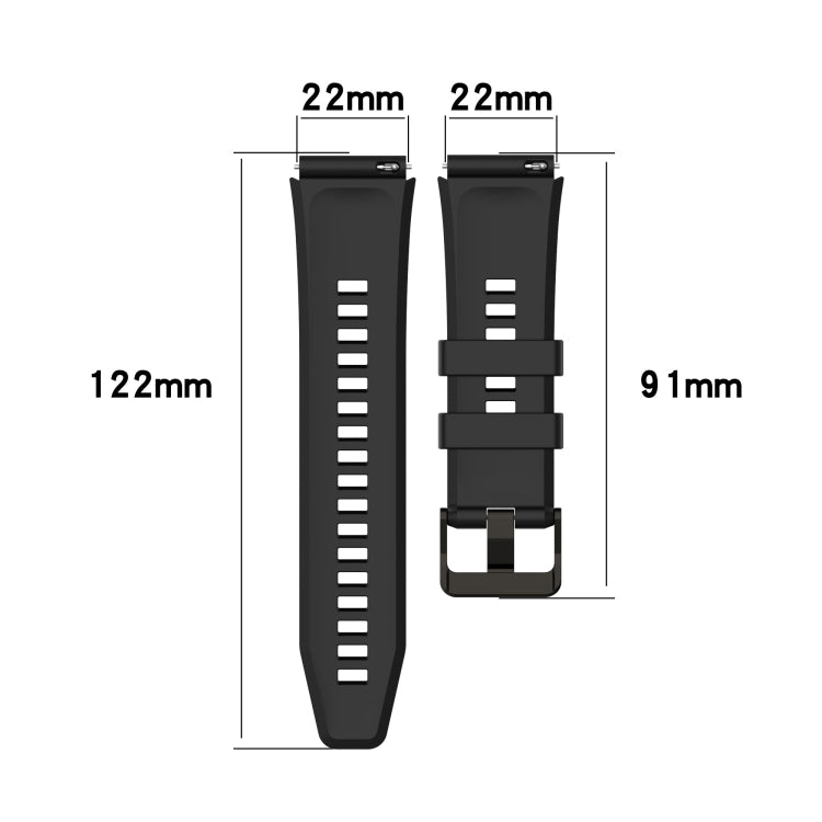 22mm Vertical Silicone Watch band, For Huawei Watch 3 pro, For Honor Watch GS Pro, For Huawei Watch GT 2 Pro, For Huawei Watch GT 2e
