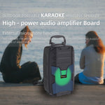 NewRixing NRG401C Altifalante Karaoke Sem Fios Portátil para Exterior Amplificador de Áudio de Alta Potência, Com Microfone, Sem Microfone