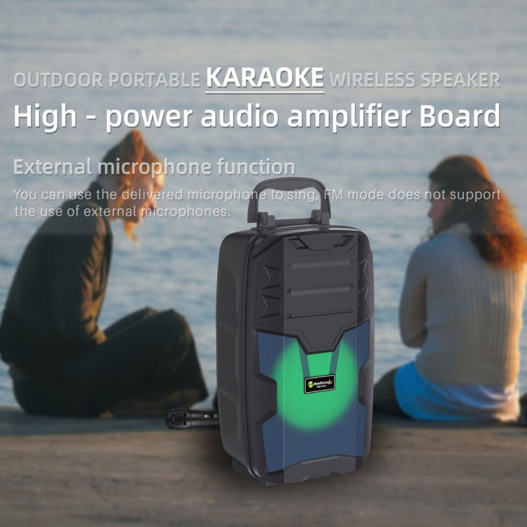 NewRixing NRG401C Altifalante Karaoke Sem Fios Portátil para Exterior Amplificador de Áudio de Alta Potência, Com Microfone, Sem Microfone