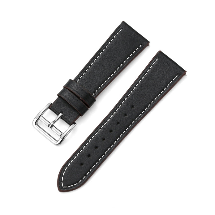 22mm Contrast Pin Buckle Leather Strap, For Huawe Watch GT Runner, For Huawei Watch GT3 46MM, For Huawei Watch3/Watch3 Pro, For Huawei Watch GT2 Pro/Watch GT 2E/Watch GT