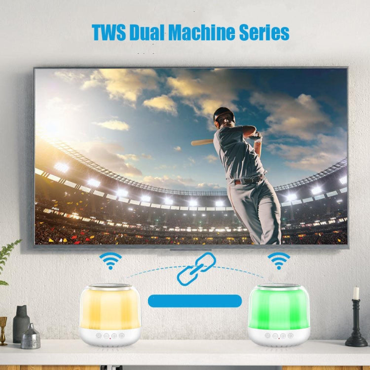JY12 Altifalante Bluetooth Sem Fios com Luz Respiratória LED RGB Ecrã Completo