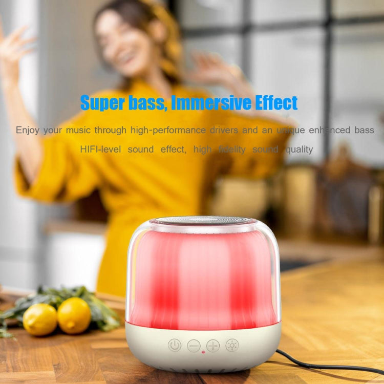 JY12 Altifalante Bluetooth Sem Fios com Luz Respiratória LED RGB Ecrã Completo