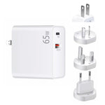 Adaptador de Carregamento para Portátil PD-65W USB-C / Type-C + QC3.0 USB, Ficha AU / Ficha US / Ficha EU / Ficha UK, Ficha AU / Ficha US / Ficha EU / Ficha UK