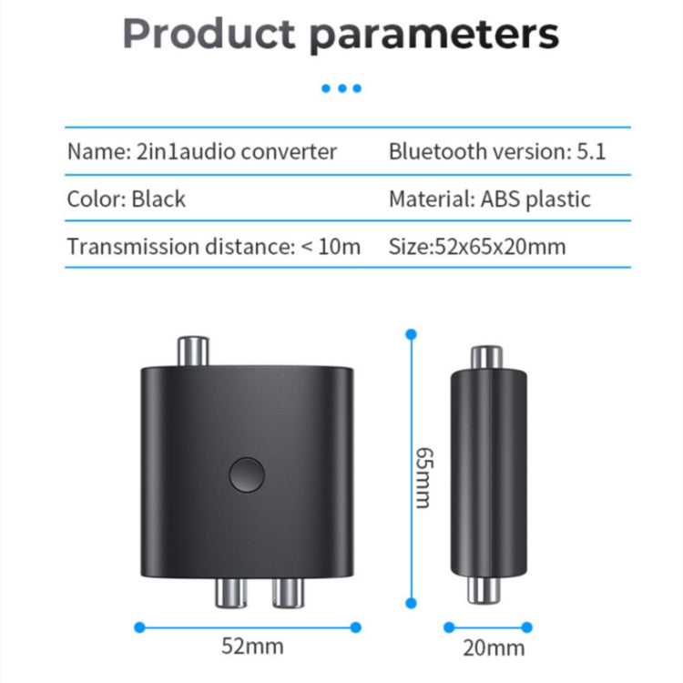 Receptor de Áudio Bluetooth BT-B36 5.1 Conversor Digital para Analógico TV Fibra Coaxial