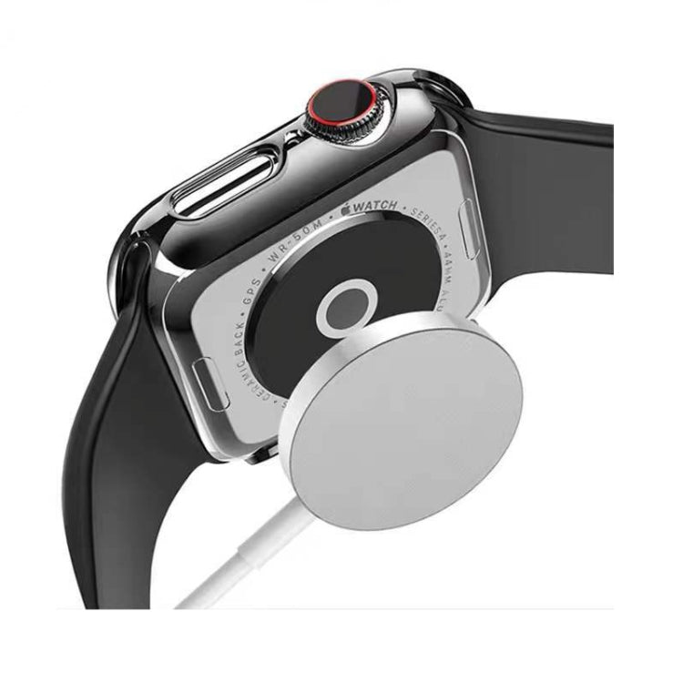 Electroplating Two-color PC+Tempered Film Watch Case, For Apple Watch Series 3/2/1 42mm, For Apple Watch Series 9 / 8 / 7 41mm