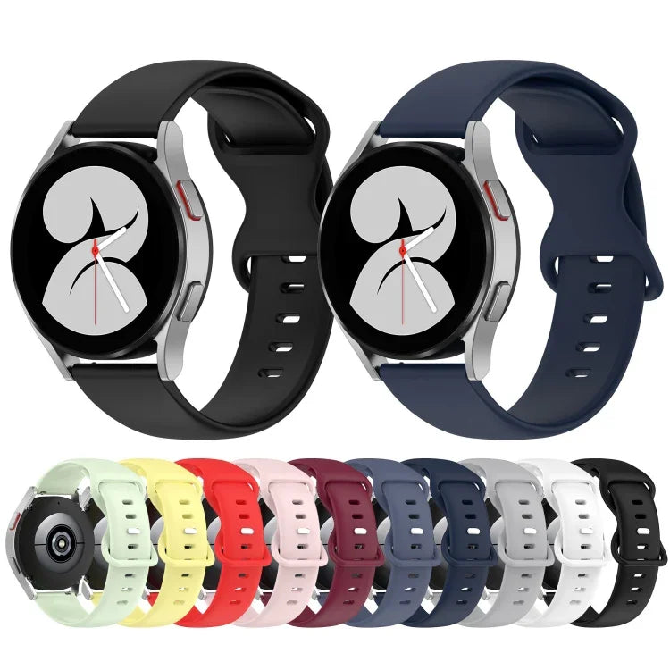Correia de Silicone Monocromática 20mm, Para Samsung Galaxy Watch Active 40mm, Para Samsung Galaxy Watch 42mm, Para Samsung Galaxy Gear Sport, Para Samsung Gear S2 Classic