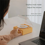 Duosi X11 Altifalante Bluetooth Retro Atómico Vinil Relógio Despertador Criativo de Secretária