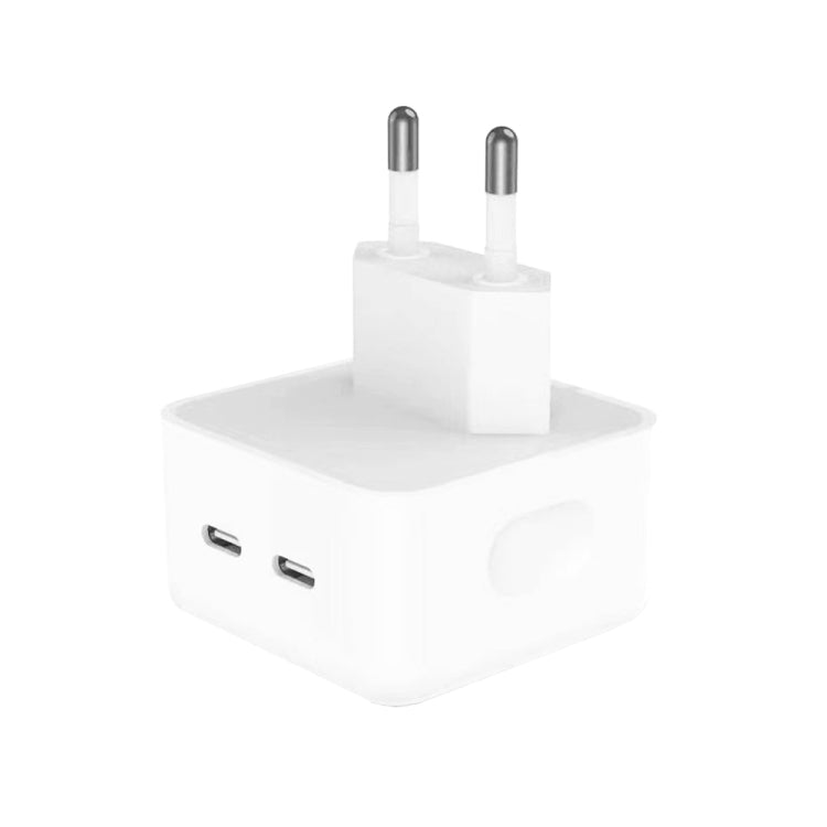Carregador PD 35W com Duas Portas USB-C / Tipo-C para Série iPhone / iPad, Ficha EU, Ficha EU