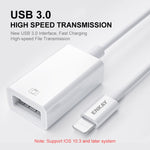 ENKAY ENK-AT108 Adaptador OTG 8 Pinos para USB 3.0 Cabo de Dados para iPhone / iPad