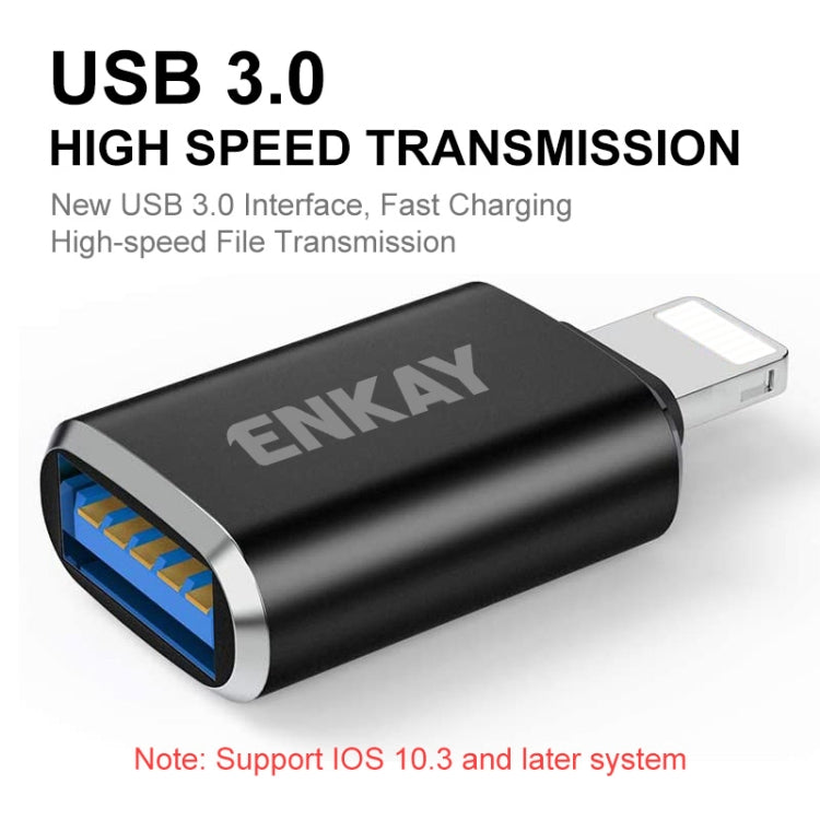 ENKAY ENK-AT110 Adaptador OTG de Alumínio 8 Pinos Macho para USB 3.0 Fêmea, ENK-AT110