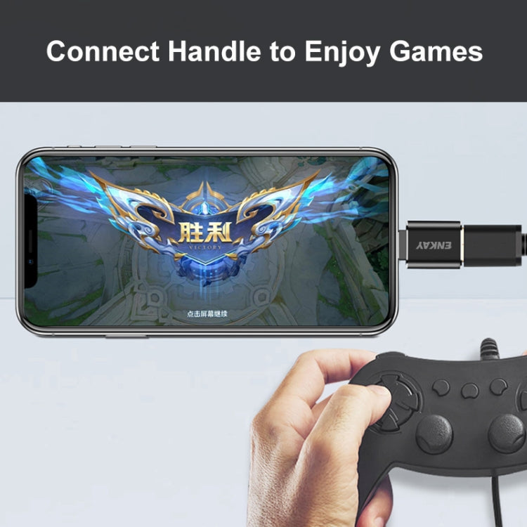 ENKAY ENK-AT110 Adaptador OTG de Alumínio 8 Pinos Macho para USB 3.0 Fêmea, ENK-AT110