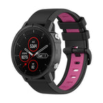 22mm Silicone Sports Two-Color Watch Band, For Garmin Fenix 5S, For Garmin Fenix 5S Plus