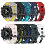 22mm Vertical Pattern Two-Color Silicone Watch Band, For Amazfit 2 Stratos, For  Amazfit Z