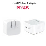 Carregador PD 35W com Duas Portas USB-C / Tipo-C para Série iPhone / iPad, Ficha US, Ficha US