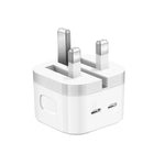 Carregador PD 35W com Duas Portas USB-C / Tipo-C para Série iPhone / iPad, Ficha UK, Ficha UK