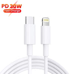 Carregador PD 35W com Duas Portas USB-C / Tipo-C e Cabo de Dados Tipo-C para 8 Pinos, Ficha UE, Ficha UE + Cabo 8 Pinos 1,5m, Ficha UE + Cabo 8 Pinos 2m